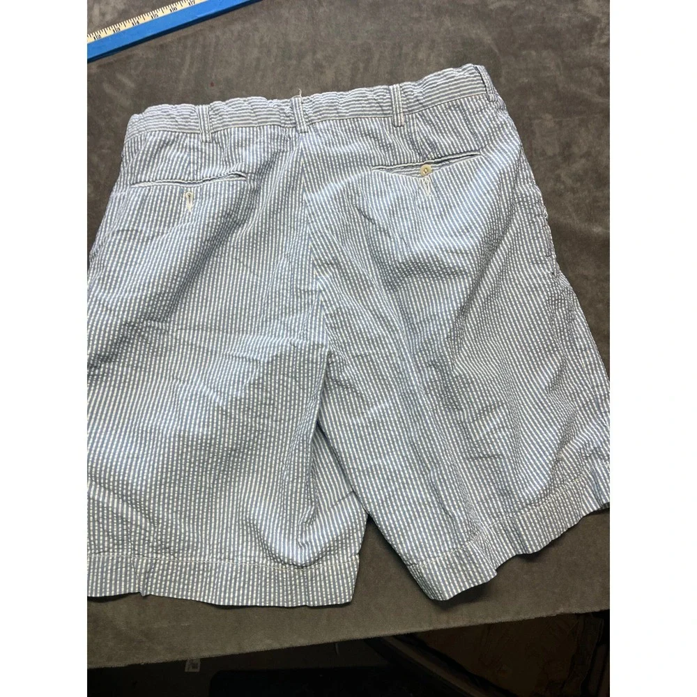 Polo by Ralph Lauren Men's‎ Seersucker Shorts Blue White Striped Size 36